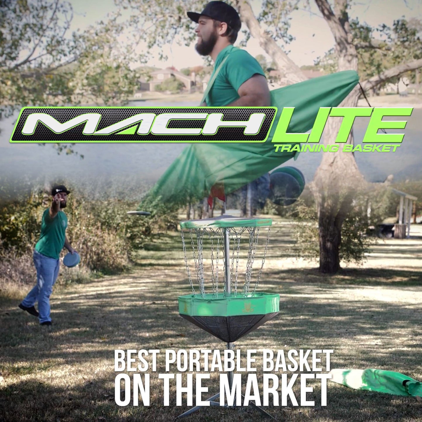 DGA Mach Lite Portable Disc Golf Practice Basket
